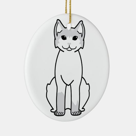 Amerikaanse Cartoon van polydactylkatten Keramisch Ornament (Rechts)