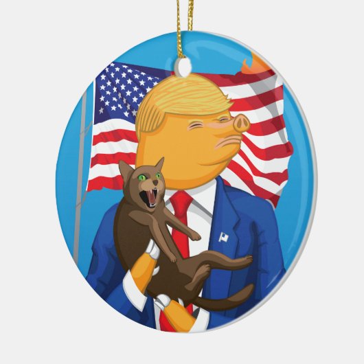 Amerikaanse catastrofe keramisch ornament (Links)