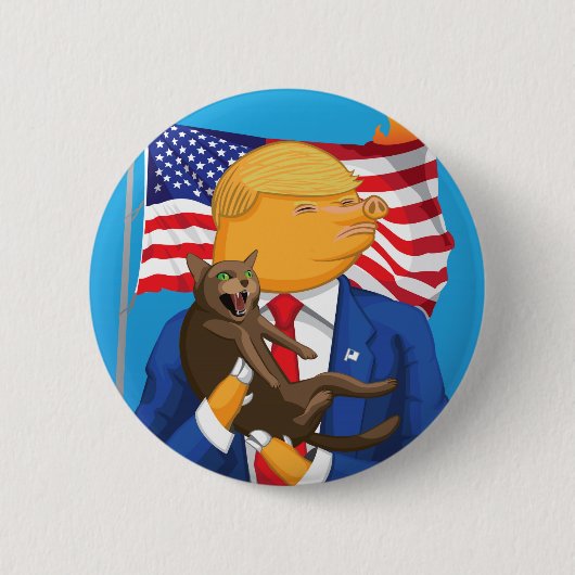 Amerikaanse catastrofe ronde button 5,7 cm (Voorkant)