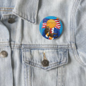 Amerikaanse catastrofe ronde button 5,7 cm (In situ)