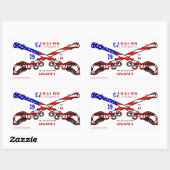 Amerikaanse Cavalry Rechthoek Stickers (Vel)
