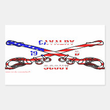 Amerikaanse Cavalry Rechthoek Stickers