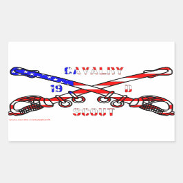 Amerikaanse Cavalry Rechthoek Stickers