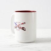 Amerikaanse Cavalry Two-Tone Mok (Voorkant links)