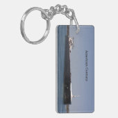 Amerikaanse centrale rechthoek acrylsleutelketen sleutelhanger (Voorkant Links)