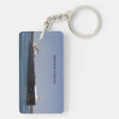 Amerikaanse centrale rechthoek acrylsleutelketen sleutelhanger (achterkant)