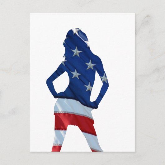 amerikaanse cheerleader briefkaart (Voorkant)