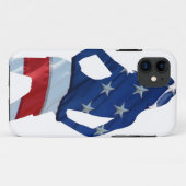 Amerikaanse cheerleader op elke kleur Case-Mate iPhone case (Achterkant (horizontaal))