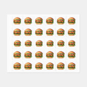 Amerikaanse cheeseburger labels (Vel)