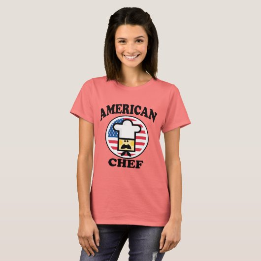 Amerikaanse Chef T-shirt (Voorkant volledig)
