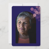 Amerikaanse Chic Navy Blue Foto van Birthday Kaart (Achterkant)
