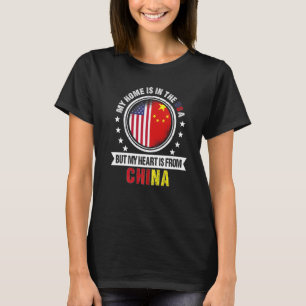 Amerikaanse Chileense Vlag Hart van Chili Amerikaa T-shirt