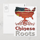 Amerikaanse Chinese wortels Briefkaart (Voorkant / Achterkant)
