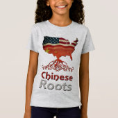 Amerikaanse Chinese wortels T-shirt (Voorkant)
