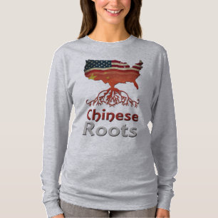 Amerikaanse Chinese wortels T-shirt