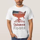 Amerikaanse Chinese wortels T-shirt (Voorkant)