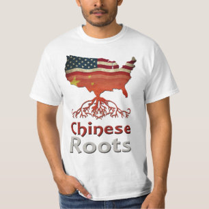 Amerikaanse Chinese wortels T-shirt