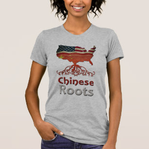 Amerikaanse Chinese wortels T-shirt