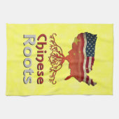 Amerikaanse Chinese wortels Theedoek (Horizontaal)