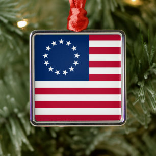 Amerikaanse cirkelvormige vlag van sterren, Amerik Metalen Ornament