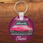 Amerikaanse Classic 1960 Cadillac Sleutelhanger (Voorkant)