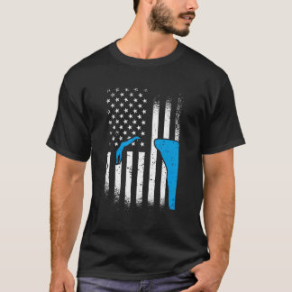 Amerikaanse Cliff Diver US Flag Cliff Diving T-shirt