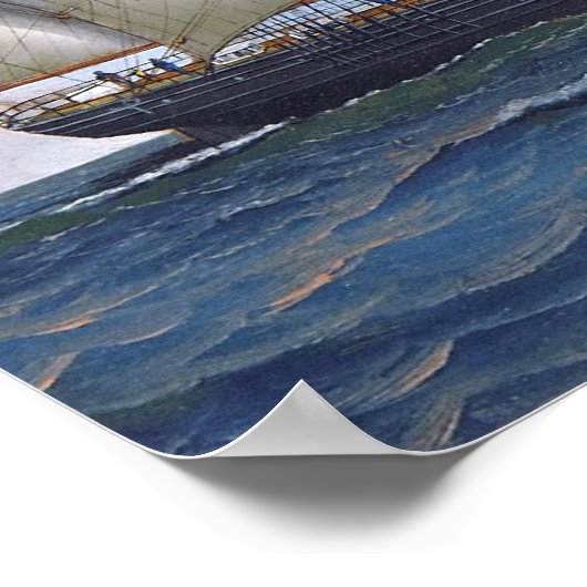 Amerikaanse Clipper Ship Flying Cloud Print (Hoek)