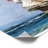 Amerikaanse Clipper Sovereign of the Zeeen Poster (Hoek)