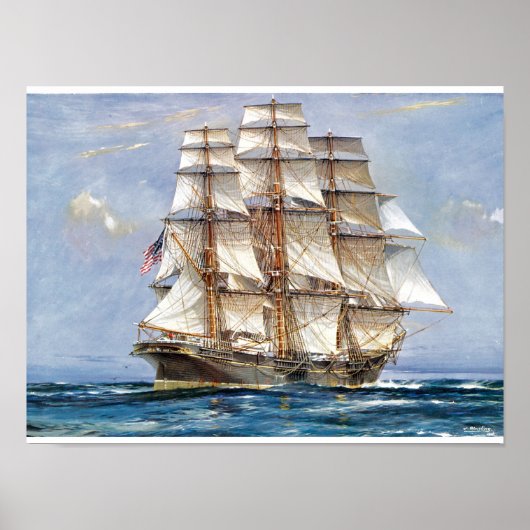 Amerikaanse Clipper Sovereign of the Zeeen Poster (Voorkant)