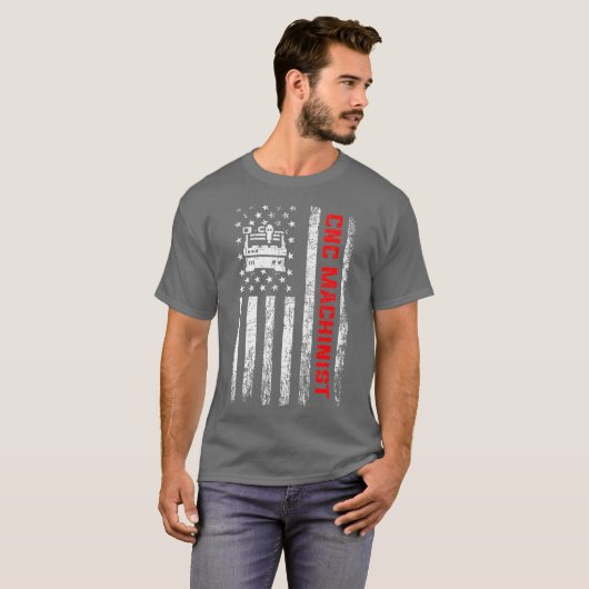Amerikaanse cnc operator machinist t-shirt (Voorkant volledig)
