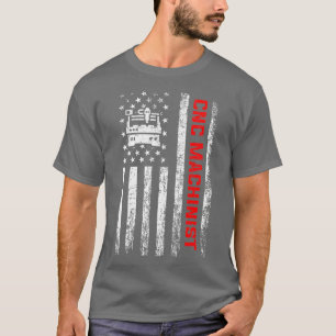 Amerikaanse cnc operator machinist t-shirt