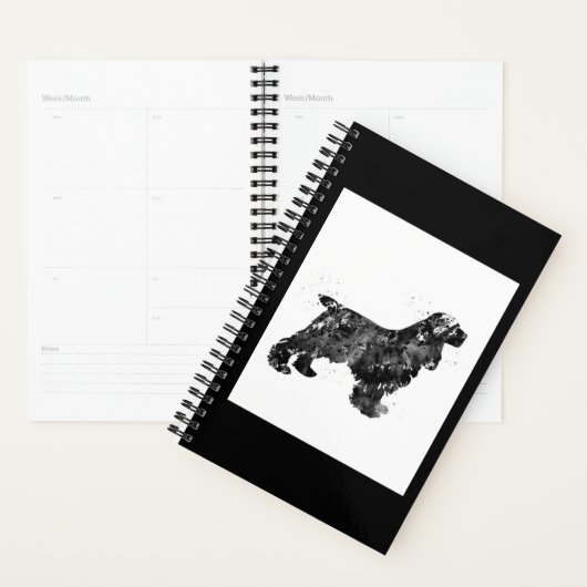 Amerikaanse Cocker Spaniel Art Waterverf Cute Dog Planner (Display)