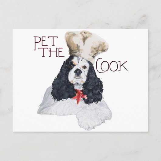 Amerikaanse Cocker Spaniel Chef Briefkaart (Voorkant)