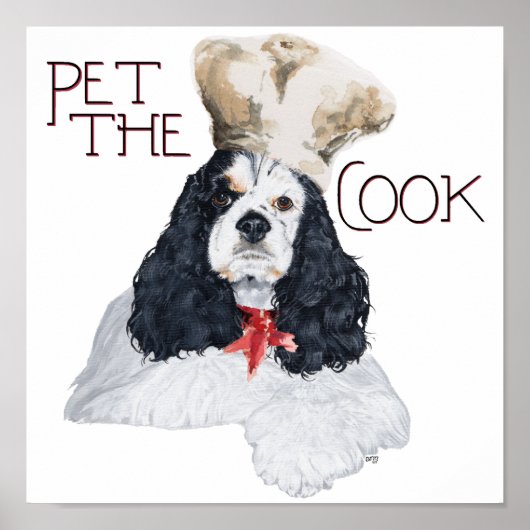 Amerikaanse Cocker Spaniel Chef Poster (Voorkant)