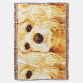 Amerikaanse Cocker Spaniel Deken (Voorkant Verticaal)