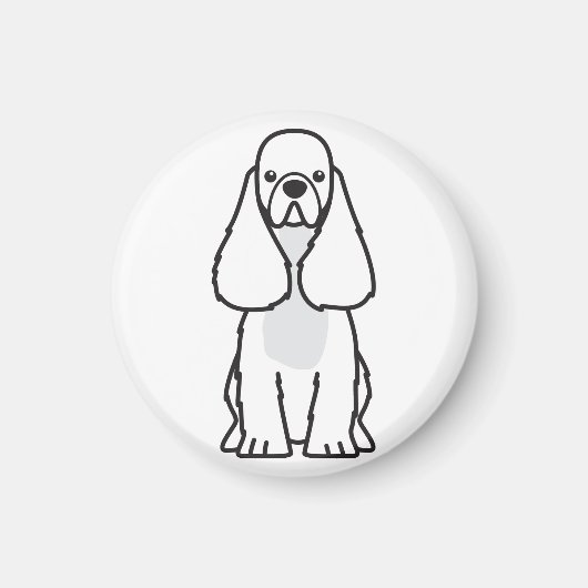 Amerikaanse Cocker Spaniel Dog Cartoon Magneet (Voorkant)