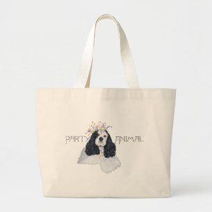 Amerikaanse Cocker Spaniel Feestbeest Grote Tote Bag