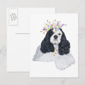 Amerikaanse Cocker Spaniel Feestbeest Uitnodiging Briefkaart (Voorkant / Achterkant)
