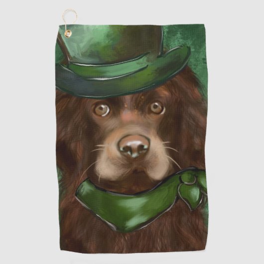 Amerikaanse Cocker Spaniel Golfhanddoek (Voorkant)