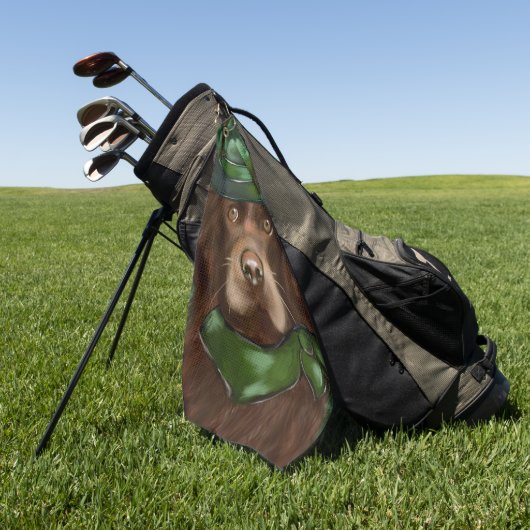 Amerikaanse Cocker Spaniel Golfhanddoek (Groen)