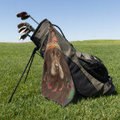 Amerikaanse Cocker Spaniel  Golfhanddoek (Groen)