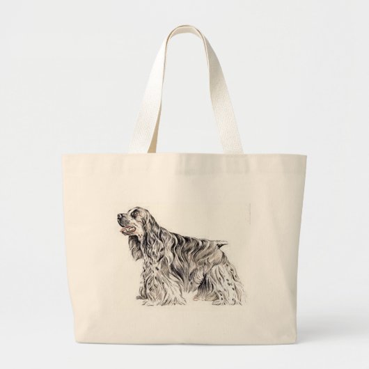 Amerikaanse Cocker Spaniel Grote Tote Bag (Voorkant)