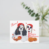 Amerikaanse Cocker Spaniel Halloween Briefkaart (Staand voorkant)