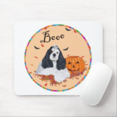 Amerikaanse Cocker Spaniel Halloween Muismat (Met muis)