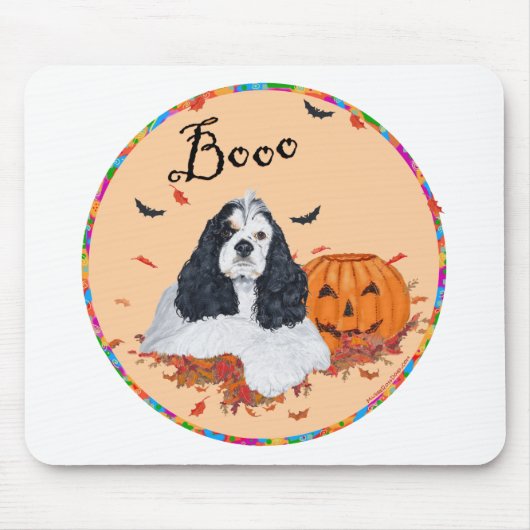 Amerikaanse Cocker Spaniel Halloween Muismat (Voorkant)