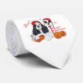 Amerikaanse Cocker Spaniel Halloween Stropdas (Opgerold)