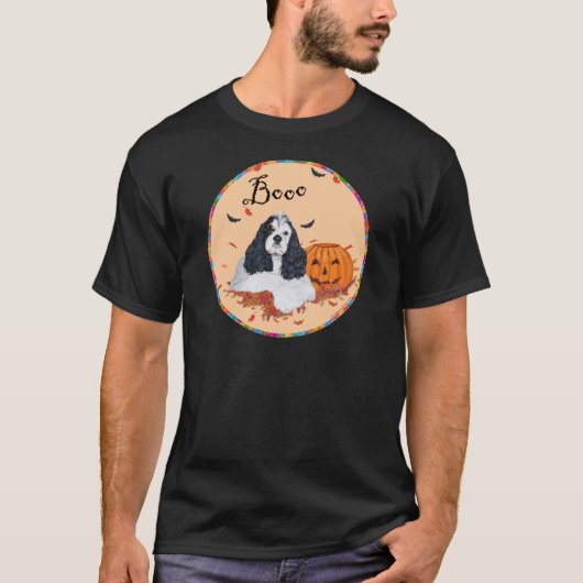 Amerikaanse Cocker Spaniel Halloween T-shirt (Voorkant)