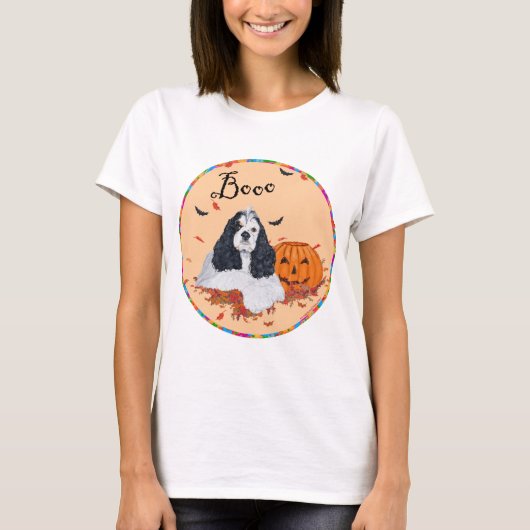 Amerikaanse Cocker Spaniel Halloween T-shirt (Voorkant)
