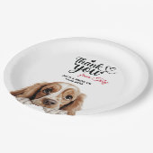 Amerikaanse Cocker Spaniel Hond Bruiloft Cocktail Papieren Bordje (Gekanteld)