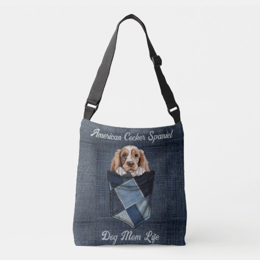 Amerikaanse Cocker Spaniel Hond Moeder Pocket Crossbody Tas (Voorkant)